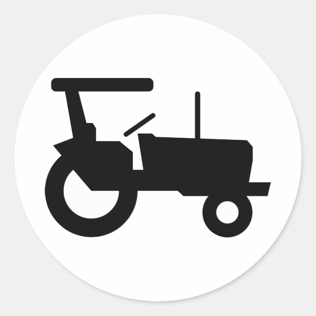 Adesivo Ícone de Equipamento de Fazenda de Silhouette do V (Frente)