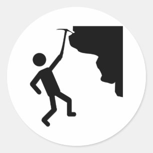 Adesivo ícone de escalada do montanhista do freeclimber d
