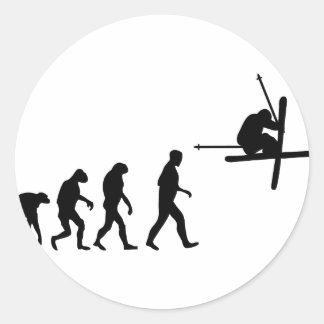 Adesivo ícone de evolução de esqui