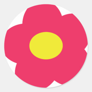 Adesivo ícone de flor rosa