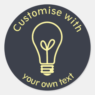 Adesivo Ícone de lâmpada personalizado