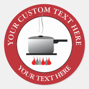 Adesivo Ícone de logotipo de texto personalizado do Cozin