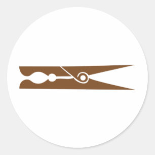 Adesivo ícone 	de madeira do clothespin