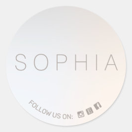 Adesivo Ícone de Mídia Social Minimalista Moderno