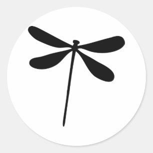 Adesivo ícone de mosca do dragão preto