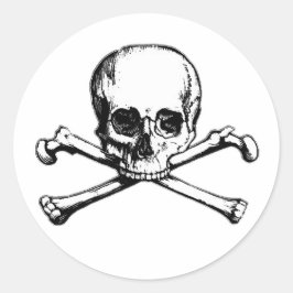 Adesivo Ícone de Pirata de Caveira e Crossbones