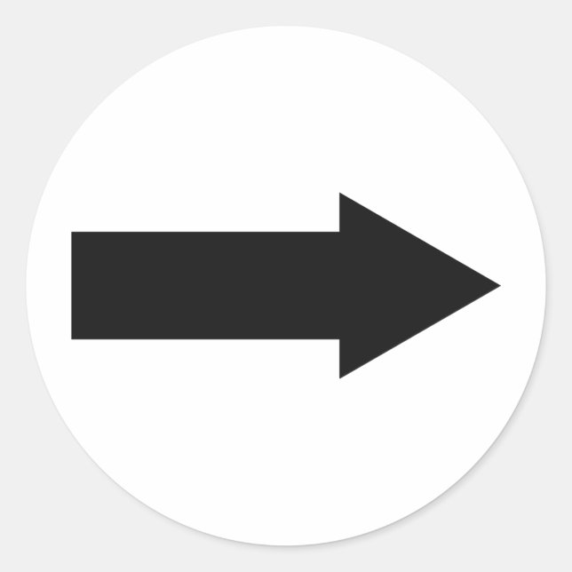 Adesivo ícone de seta para a direita (Frente)