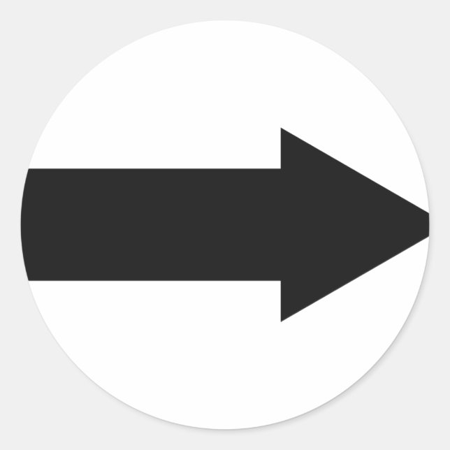Adesivo ícone de seta para a direita (Frente)