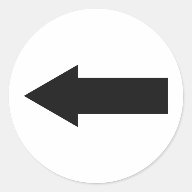 Adesivo ícone de seta para a esquerda (Frente)