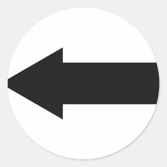 Adesivo ícone de seta para a esquerda (Frente)