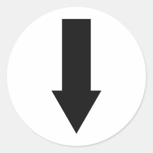 Adesivo ícone de seta para baixo preto