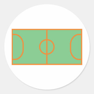 Adesivo ícone do campo de acção do handball