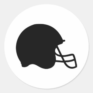 Adesivo ícone do capacete de futebol negro