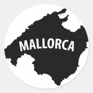 Adesivo ícone do contorno da espanha de mallorca