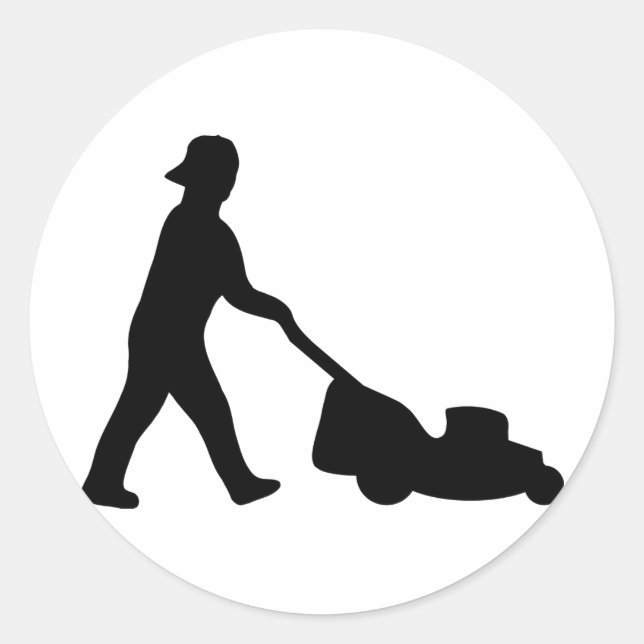 Adesivo ícone do cortador de relva (Frente)