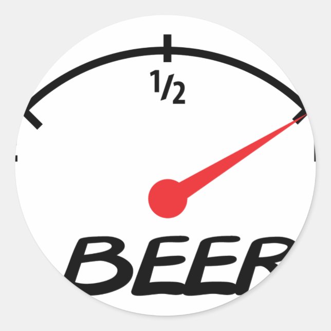 Adesivo ícone do nível de cerveja do cheio (Frente)