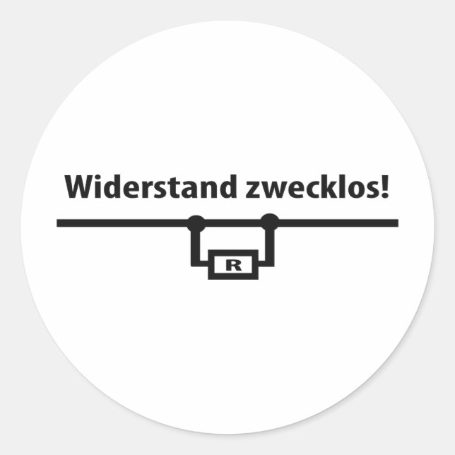 Adesivo Ícone do Physik Widerstand zwecklos (Frente)