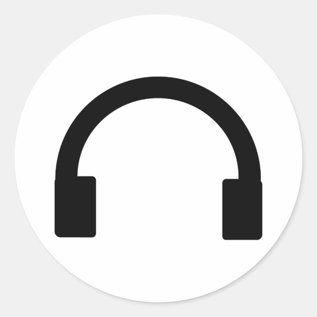 Adesivo ícone fones de ouvido (Frente)