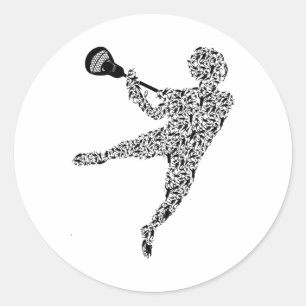 Adesivo Ícone Lacrosse Player Shirt White U