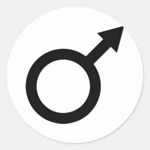 Adesivo ícone masculino do sinal do homem negro