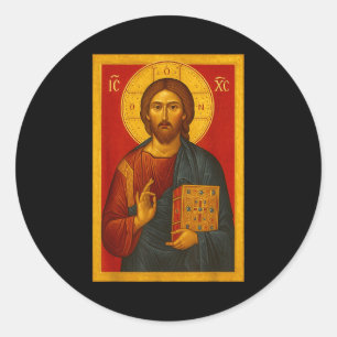 Adesivo Ícone Ortodoxo de Jesus Cristo Pantocrator