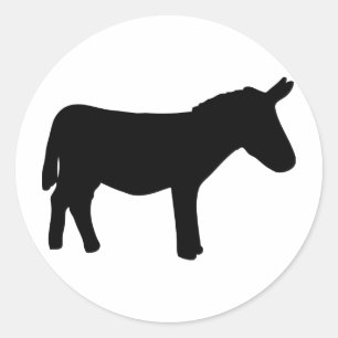 Adesivo ícone preto burro
