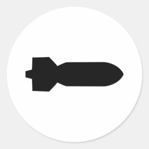 Adesivo ícone preto da bomba