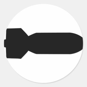 Adesivo ícone preto da bomba