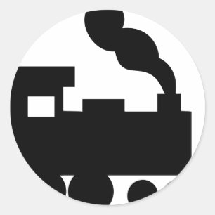 Adesivo ícone preto da estrada de ferro do trem