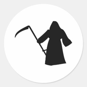 Adesivo ícone preto da morte do Ceifador