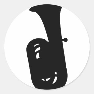 Adesivo ícone preto da tuba