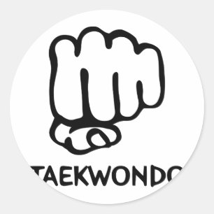Adesivo ícone preto de taekwondo