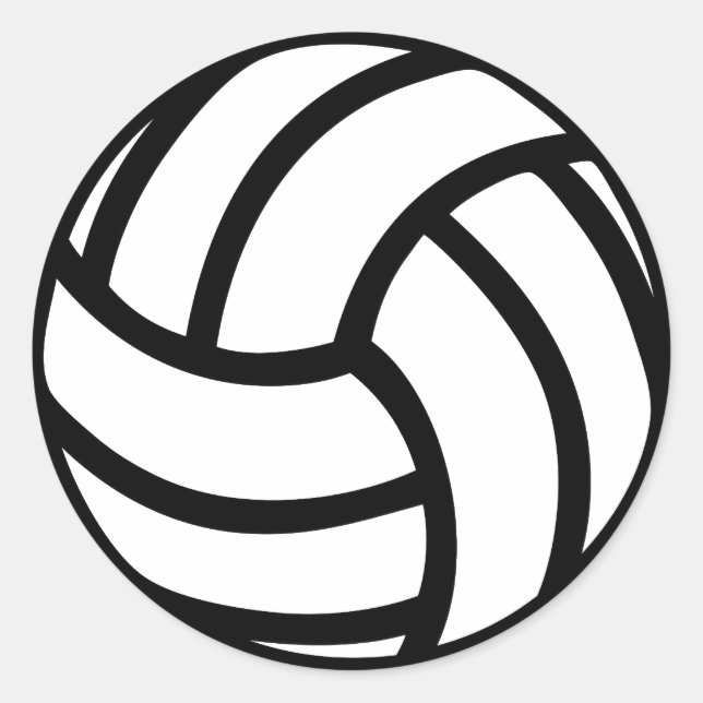 Adesivo Ícone preto de voleibol (Frente)