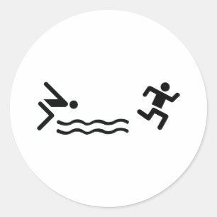 Adesivo ícone preto do aquathlon