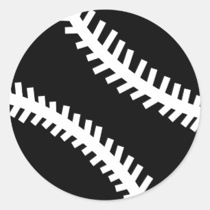 Adesivo ícone preto do basebol