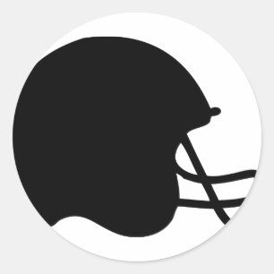 Adesivo ícone preto do capacete de futebol