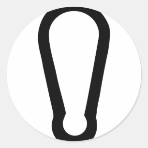 Adesivo ícone preto do carabiner