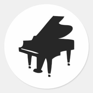 Adesivo ícone preto do piano