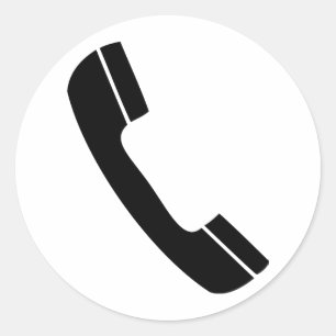 Adesivo ícone preto do telefone
