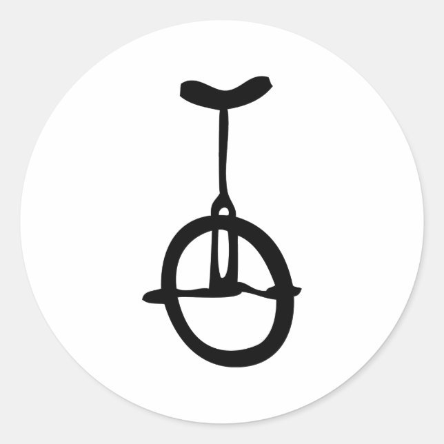Adesivo ícone preto do unicycle (Frente)