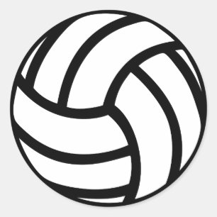 Adesivo ícone preto do voleibol