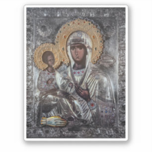 Adesivo Ícone Religioso Virgem Maria de Três Mãos