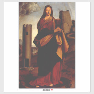 Adesivo Ícone Sagrado de Santa Bárbara Arte Gráfica