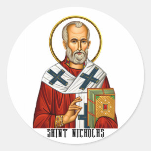 Adesivo ícone santos sérvios do santo Nicholas ortodox