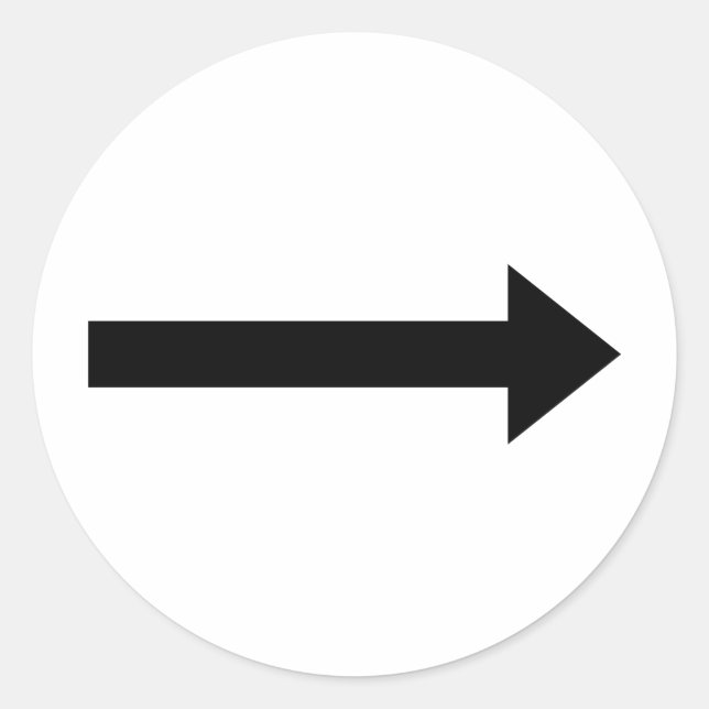 Adesivo ícone seta para a direita (Frente)