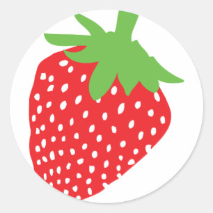 Adesivo ícone vermelho da morango