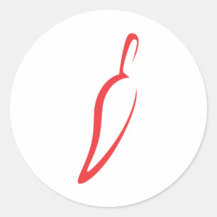 Adesivo Ícone vermelho do vegetal do pimentão