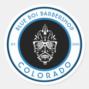Adesivo ícones clássicos do crânio de açúcar da barbe