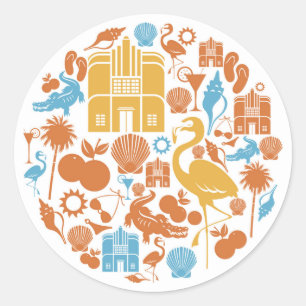 Adesivo Ícones da Flórida