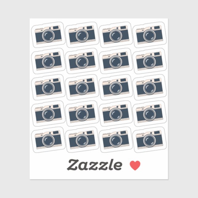 Adesivo Ícones da Mini Câmera Fotografia do Bujo Planner d (Folha)